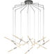 Ballet LED 27.25 inch Bright Satin Aluminum Chandelier Ceiling Light