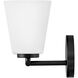 Bri 3 Light 24 inch Black Bath Light Wall Light