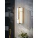 Matrix LED 18 inch Matte Black with White Outdoor Wall Sconce