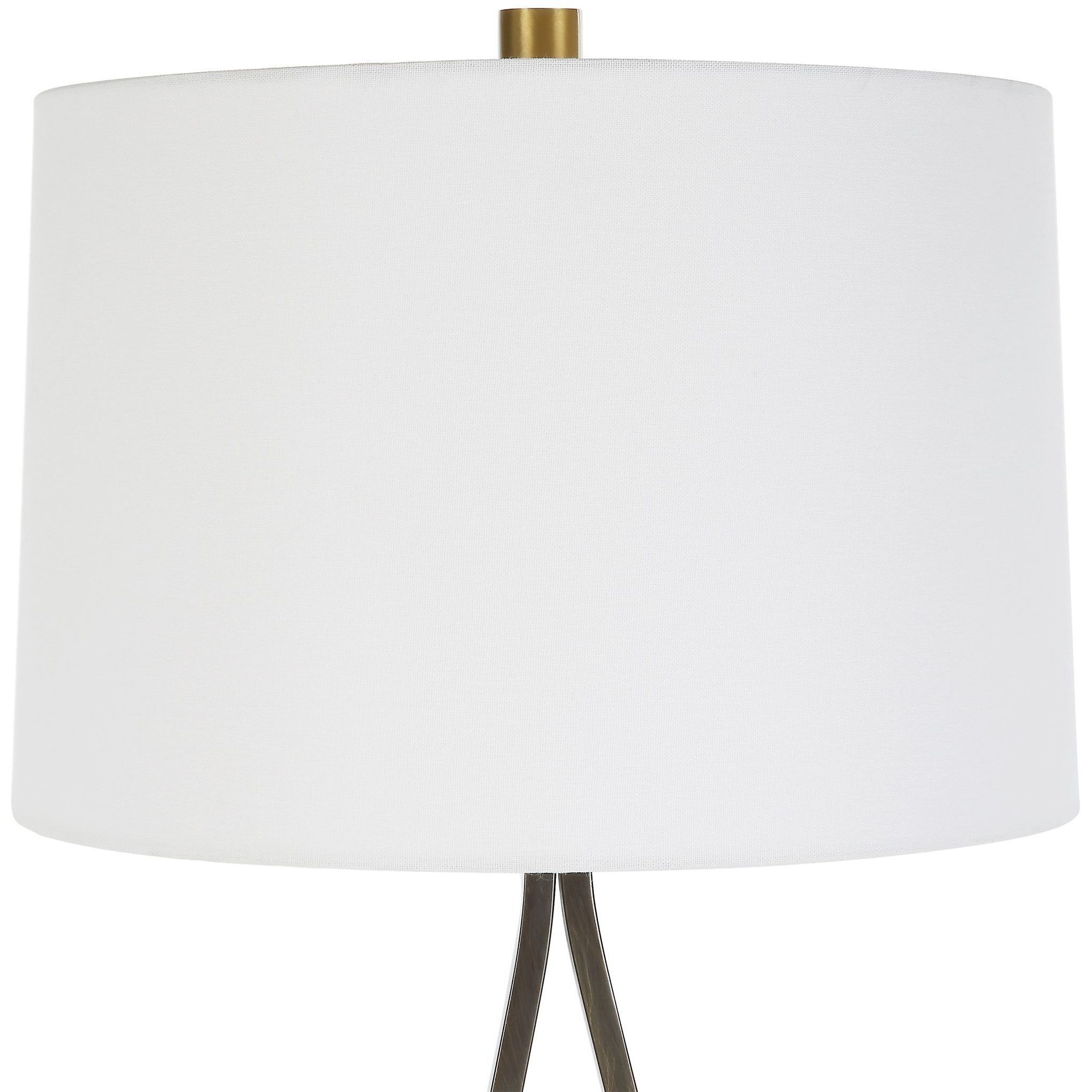 Separate 36 inch 150.00 watt Rustic Black and Antique Brass with Black Marble Table Lamp Portable Light