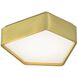Fenway LED 12.25 inch Matte Black with Shiny Opal Flush Mount Ceiling Light