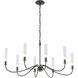 Grace 8 Light 36 inch Oil Rubbed Bronze Chandelier Ceiling Light