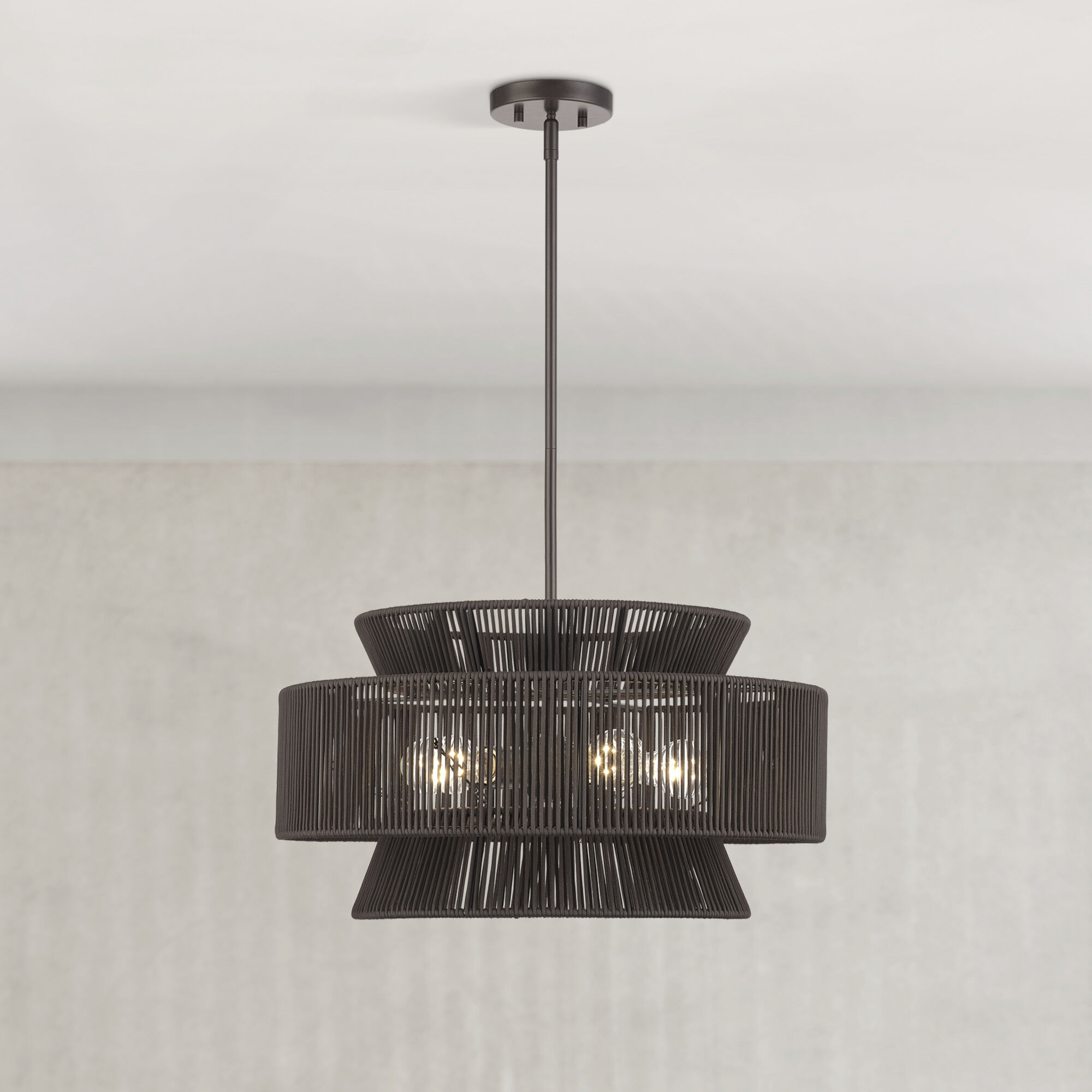 Florell 5 Light 22 inch English Bronze Pendant Chandelier Ceiling Light