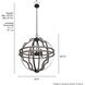 Stone Creek 8 Light 25.5 inch Noble Bronze and White Washed Oak Pendant Ceiling Light