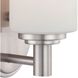 Pittman 1 Light 5.5 inch Brushed Nickel with White Vanity Light Wall Light