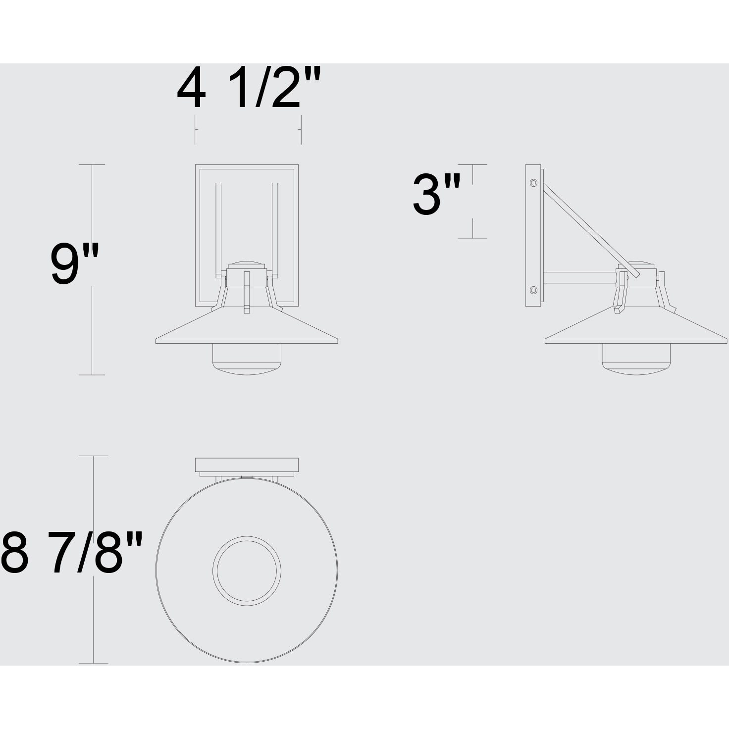 Radiant LED 9 inch Sand Black Outdoor Wall Sconce