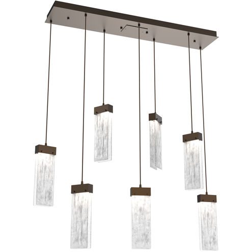 Parallel LED 44.2 inch Flat Bronze Linear Pendant Ceiling Light in Clear Granite, 2700K LED, Multi-Port