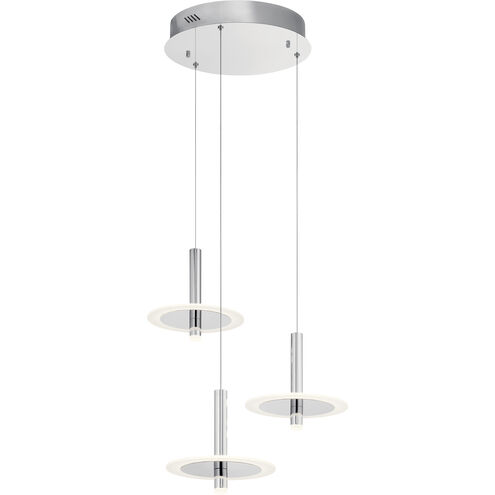 Korfu LED 9.75 inch Chrome Cluster Pendant Ceiling Light