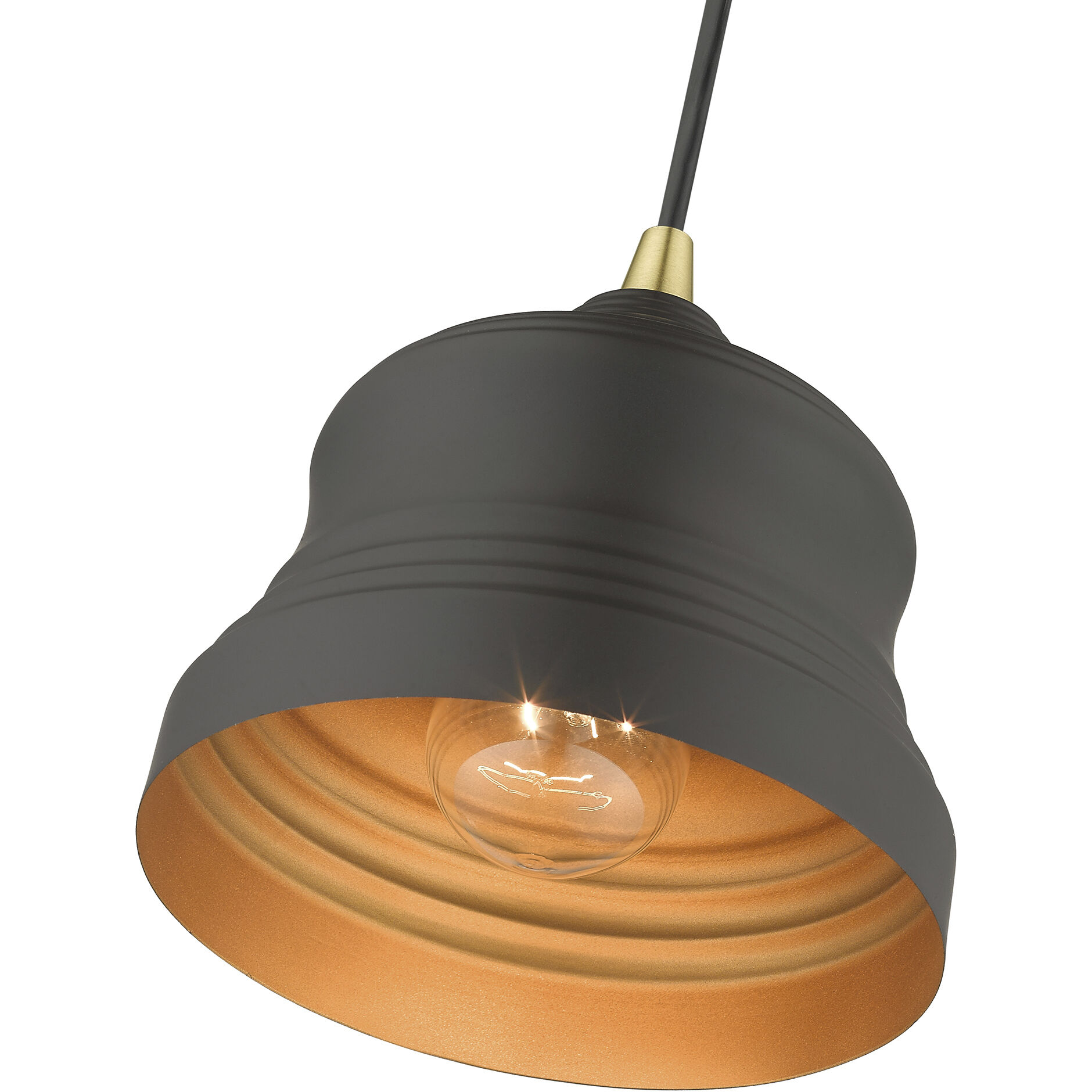 Endicott 1 Light 7 inch Bronze with Antique Brass Finish Accents Pendant Ceiling Light in Bronze with Antique Brass Accent