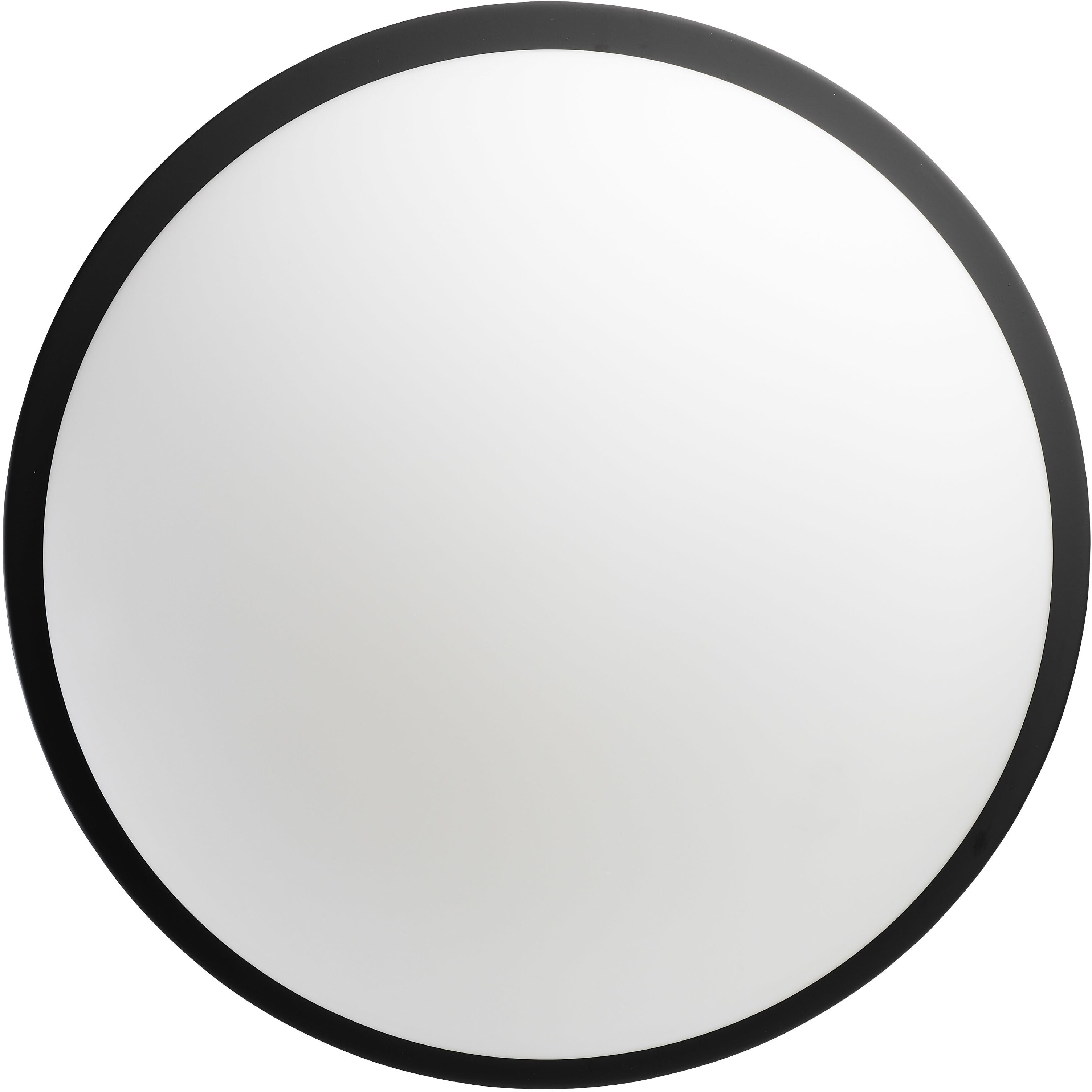 Button LED 17 inch Matte Black LED Flush Mount Ceiling Light