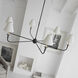 Thomas O'Brien Piaf 6 Light 58 inch Aged Iron and Ebonized Oak Chandelier Ceiling Light, Grande