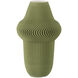 Green Plisse 10 inch Vase, Medium