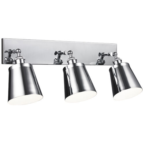 Kinsley 3 Light 26 inch Chrome Wall Sconce Wall Light