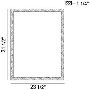 Benji 31.5 X 23.5 inch Silver Mirror