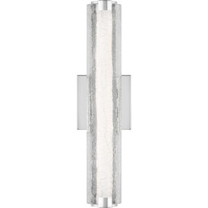 Sean Lavin Cutler LED 18 inch Chrome Sconce Wall Light in Clear Crackle