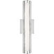 Sean Lavin Cutler LED 18 inch Chrome Sconce Wall Light in Clear Crackle