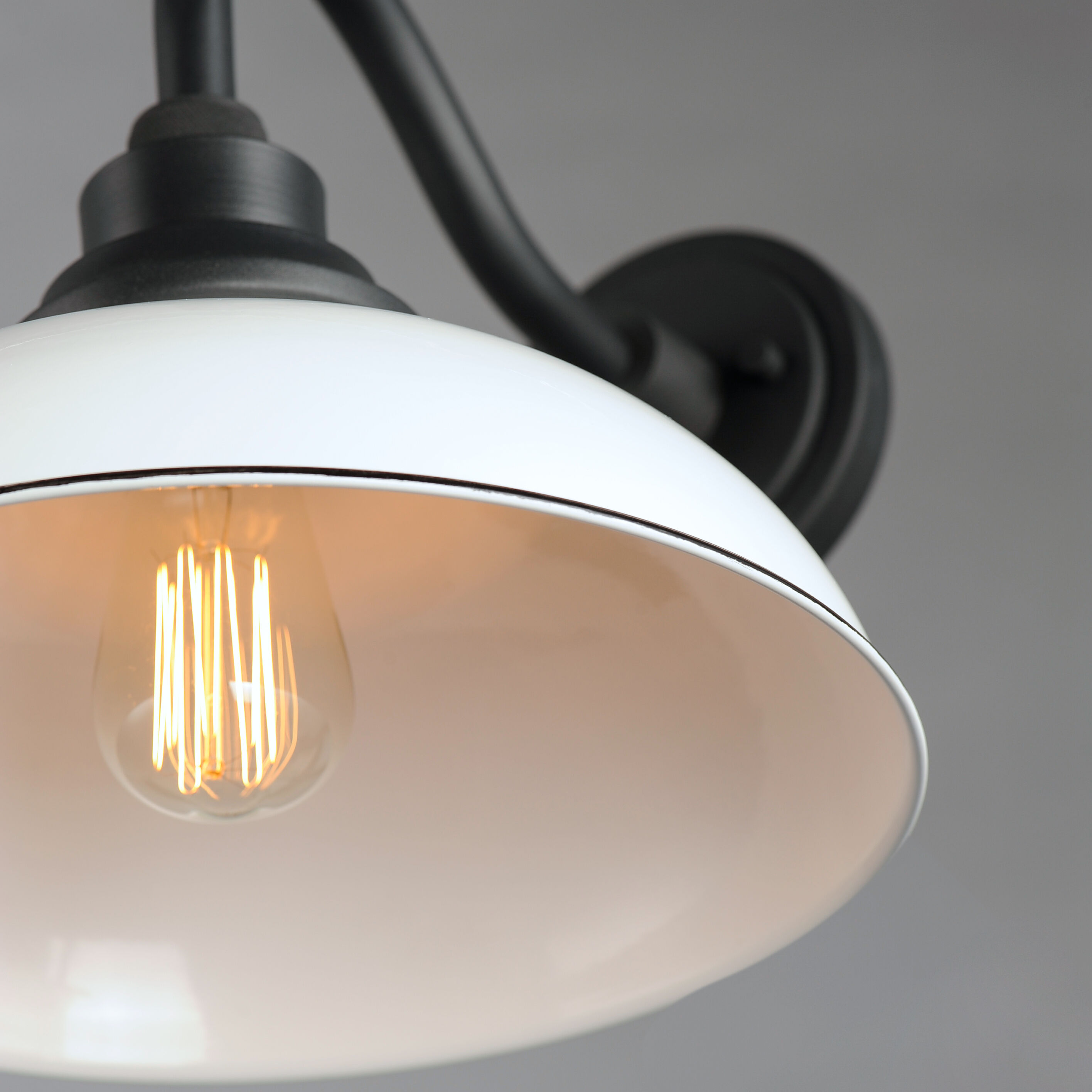 Granville 1 Light 11 inch White/Black Outdoor Wall Mount in White and Black