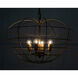 Mo 4 Light 19.5 inch Antique Brass Pendant Ceiling Light