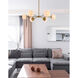 Briggs 6 Light 36 inch Brass Pendant Ceiling Light