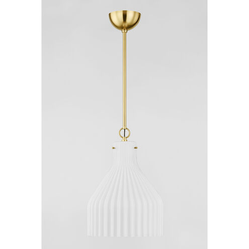Corinthia 1 Light 14 inch Aged Brass Pendant Ceiling Light