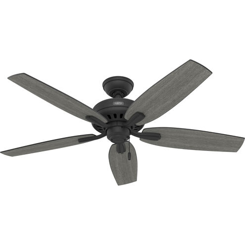 Newsome 52 inch Matte Black with Dark Gray Oak/Matte Black Blades Ceiling Fan