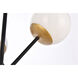 Axl 6 Light 24 inch Black and Brass Pendant Ceiling Light
