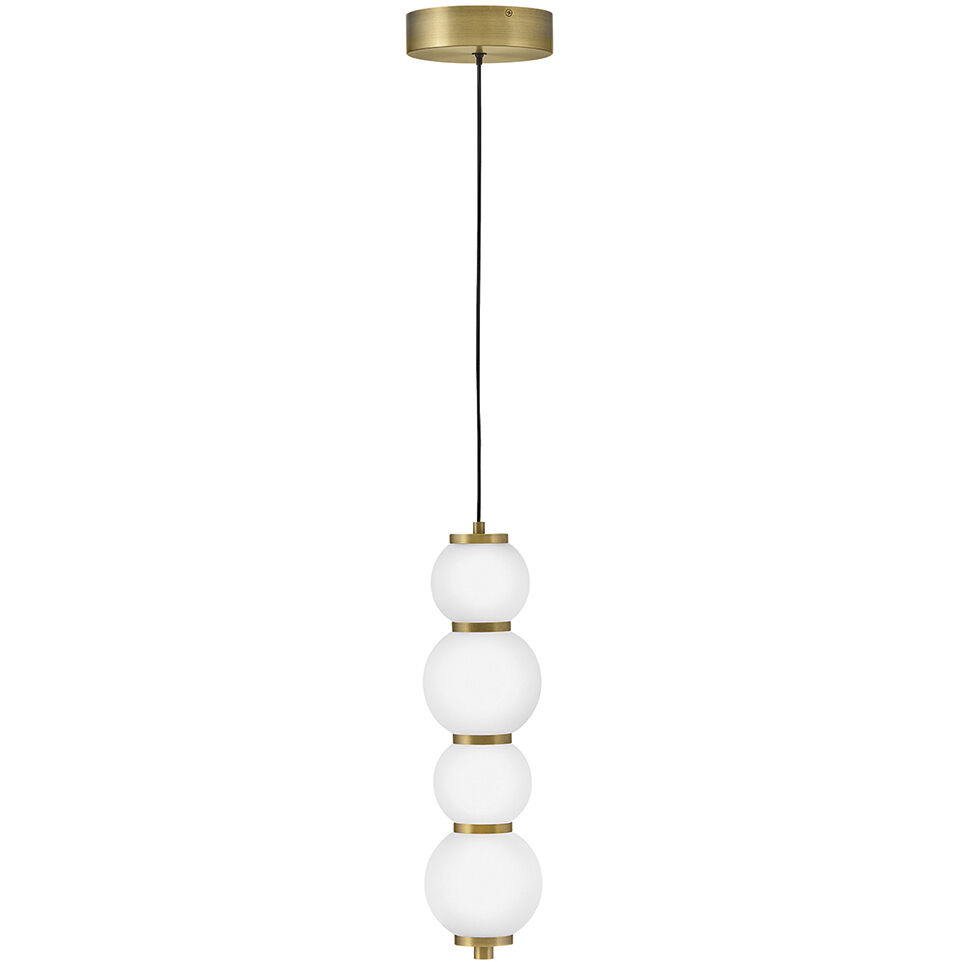 Lisa McDennon Trigo LED 6 inch Lacquered Brass Pendant Ceiling Light