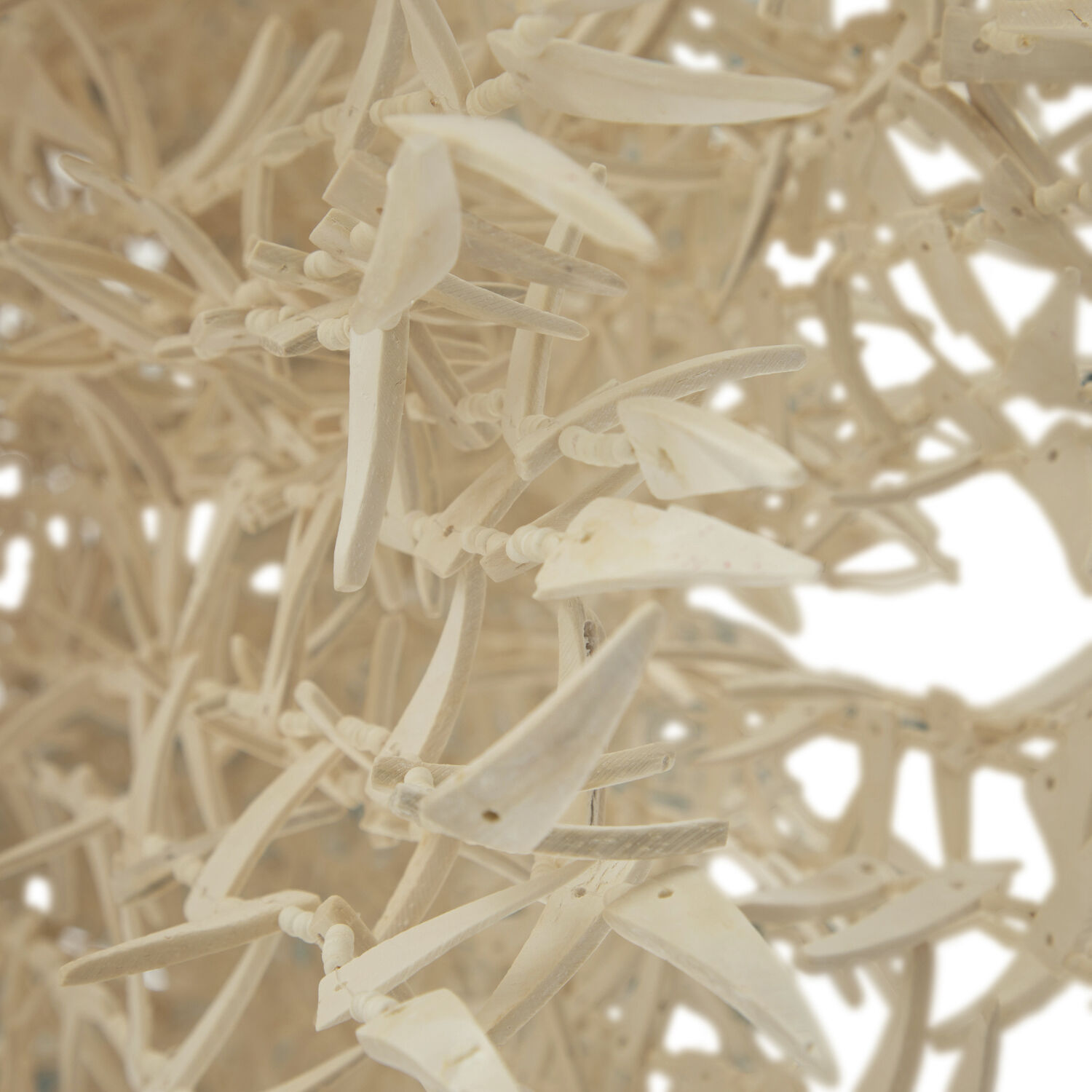 Victoria 7 Light 44.25 inch Winter White / Natural Chandelier Ceiling Light