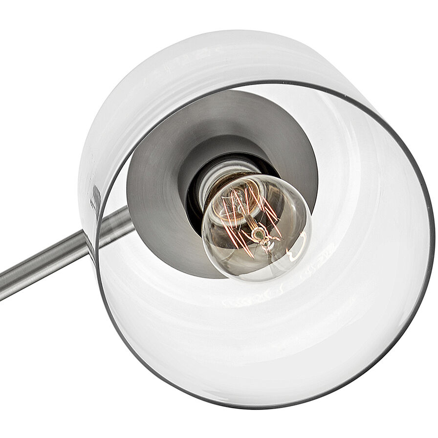 Axel 3 Light 30 inch Brushed Nickel with Black Indoor Semi-Flush Mount Ceiling Light