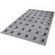 Eton 60 X 36 inch Black with White Rug, Handwoven