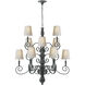Thomas O'Brien Lillie Road 12 Light 38 inch Dark Green Chandelier Ceiling Light, Medium