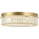 Golden Ratio 1 Light 16.5 inch Satin Gold Flush Mount Ceiling Light