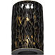 Estela 2 Light 10 inch Matte Black and French Gold Wall Sconce Wall Light, Smithsonian Collaboration