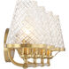 Candler 4 Light 32 inch Warm Brass Bathroom Vanity Light Wall Light