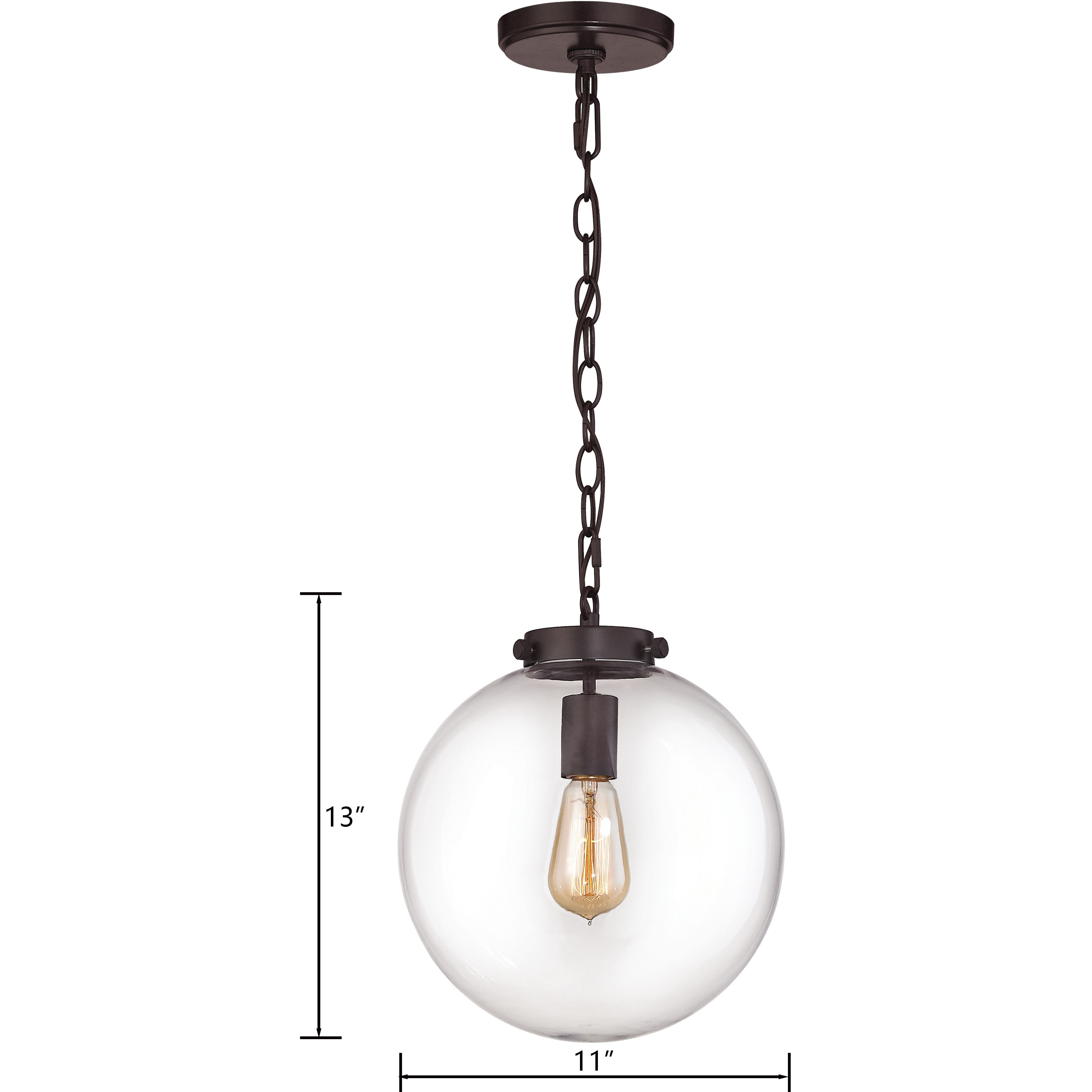 Gramercy 1 Light 11 inch Oil Rubbed Bronze Mini Pendant Ceiling Light