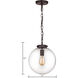 Gramercy 1 Light 11 inch Oil Rubbed Bronze Mini Pendant Ceiling Light