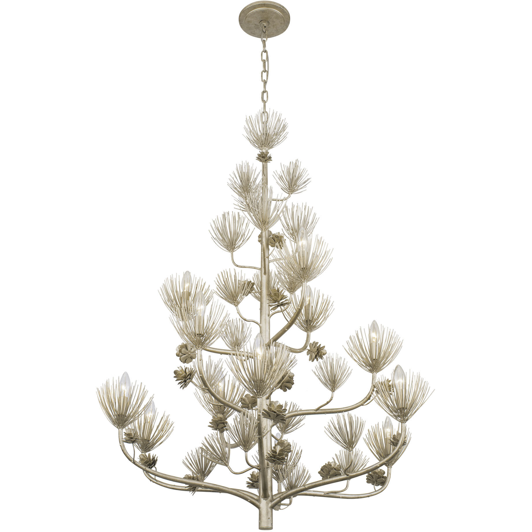 Pinion 12 Light 40 inch Zen Gold Chandelier Ceiling Light