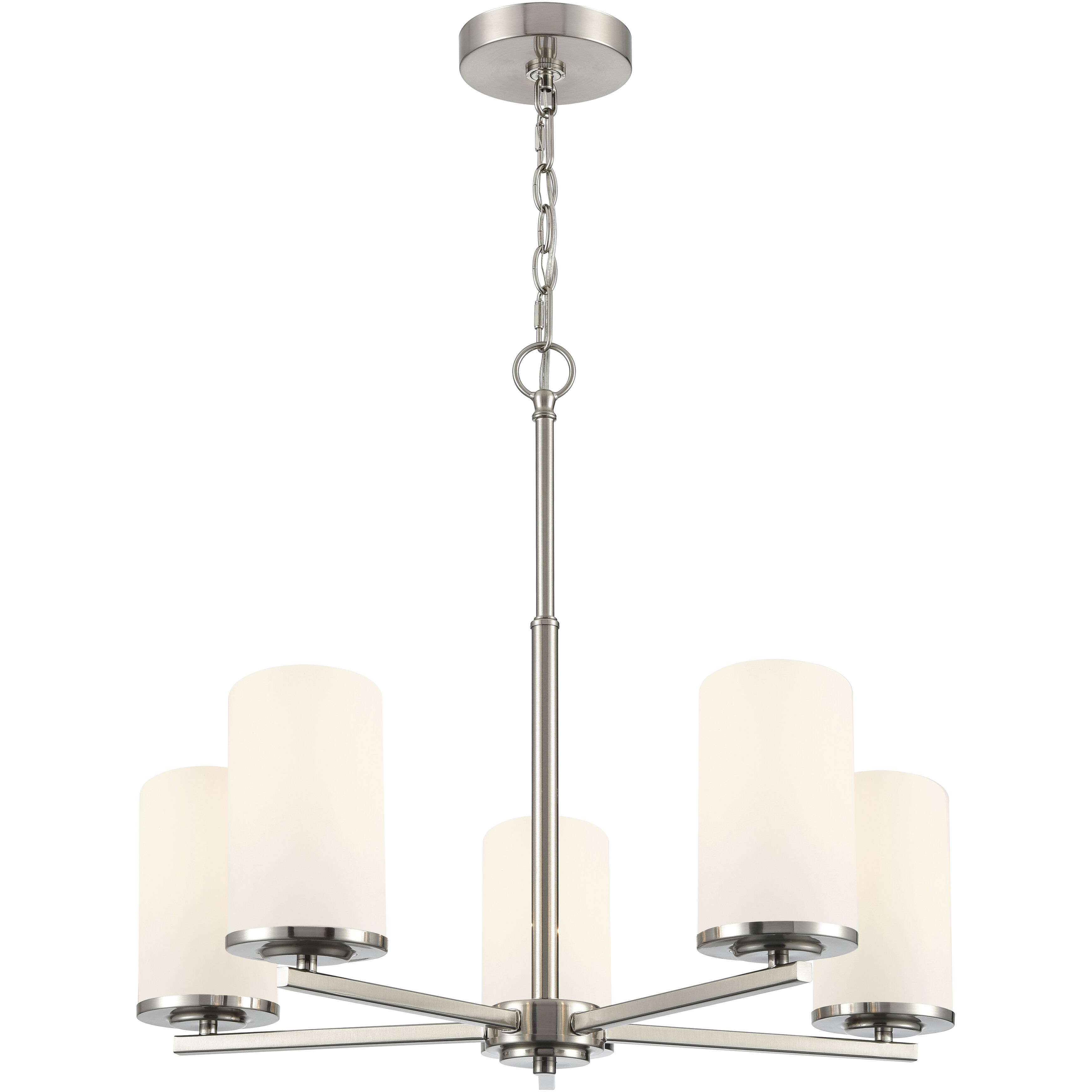 Verlana 5 Light 24 inch Brushed Nickel Chandelier Ceiling Light