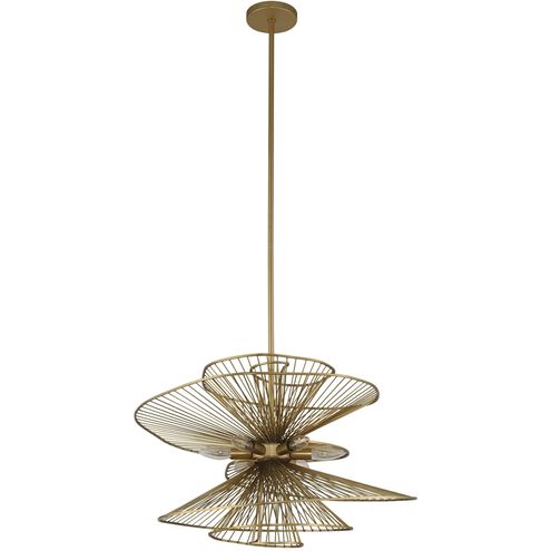 Aurora 6 Light 26 inch Nordic Brass Pendant Ceiling Light