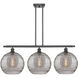 Ballston Athens Deco Swirl 3 Light 38.5 inch Oil Rubbed Bronze Stem Hung Island Light Ceiling Light