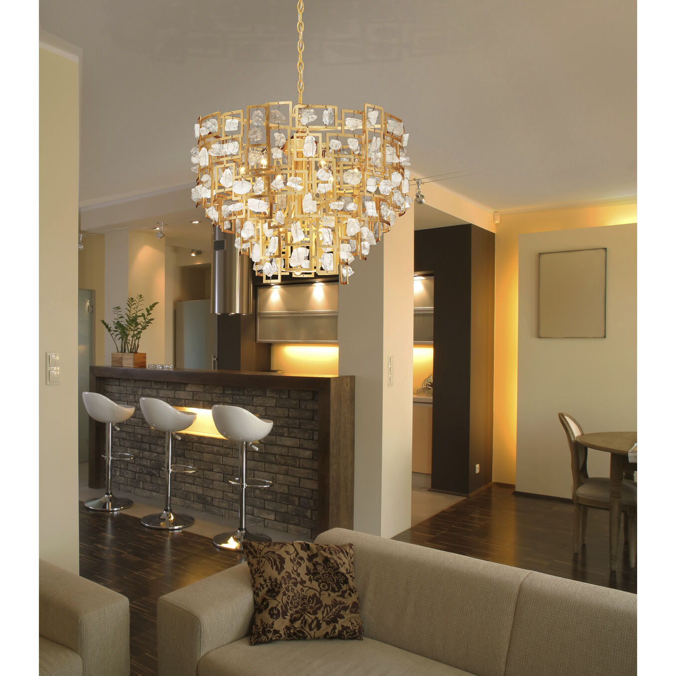 Elrose 5 Light 17 inch Gold Leaf Chandelier Ceiling Light