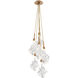 Blossom LED 13.5 inch Novel Brass Pendant Ceiling Light in 2700K LED, Cluster