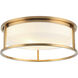 Framerton LED 14.63 inch Aged Gold Brass Flush Mount Ceiling Light