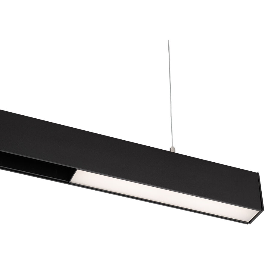 Ventrix 1 Light 48 Black Track Fixtures Ceiling Light