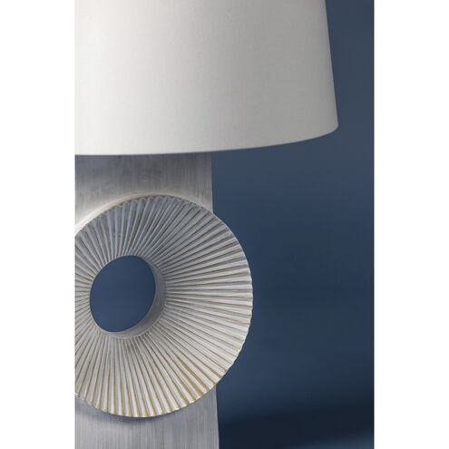 Milner 25.75 inch 60.00 watt Aged Brass and Whitewash Ceramic Table Lamp Portable Light