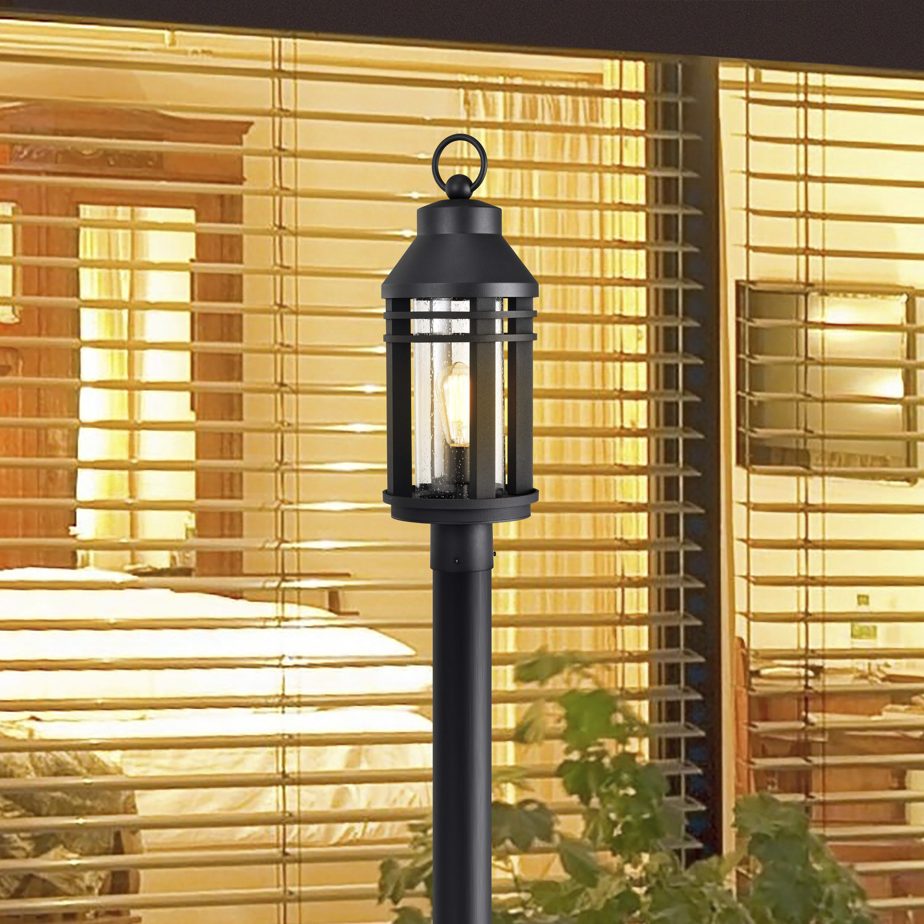 Wilton 1 Light 22.63 inch Matte Black Outdoor Post Light