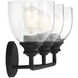 Vale 3 Light 24 inch Black Bathroom Vanity Light Wall Light, Essentials