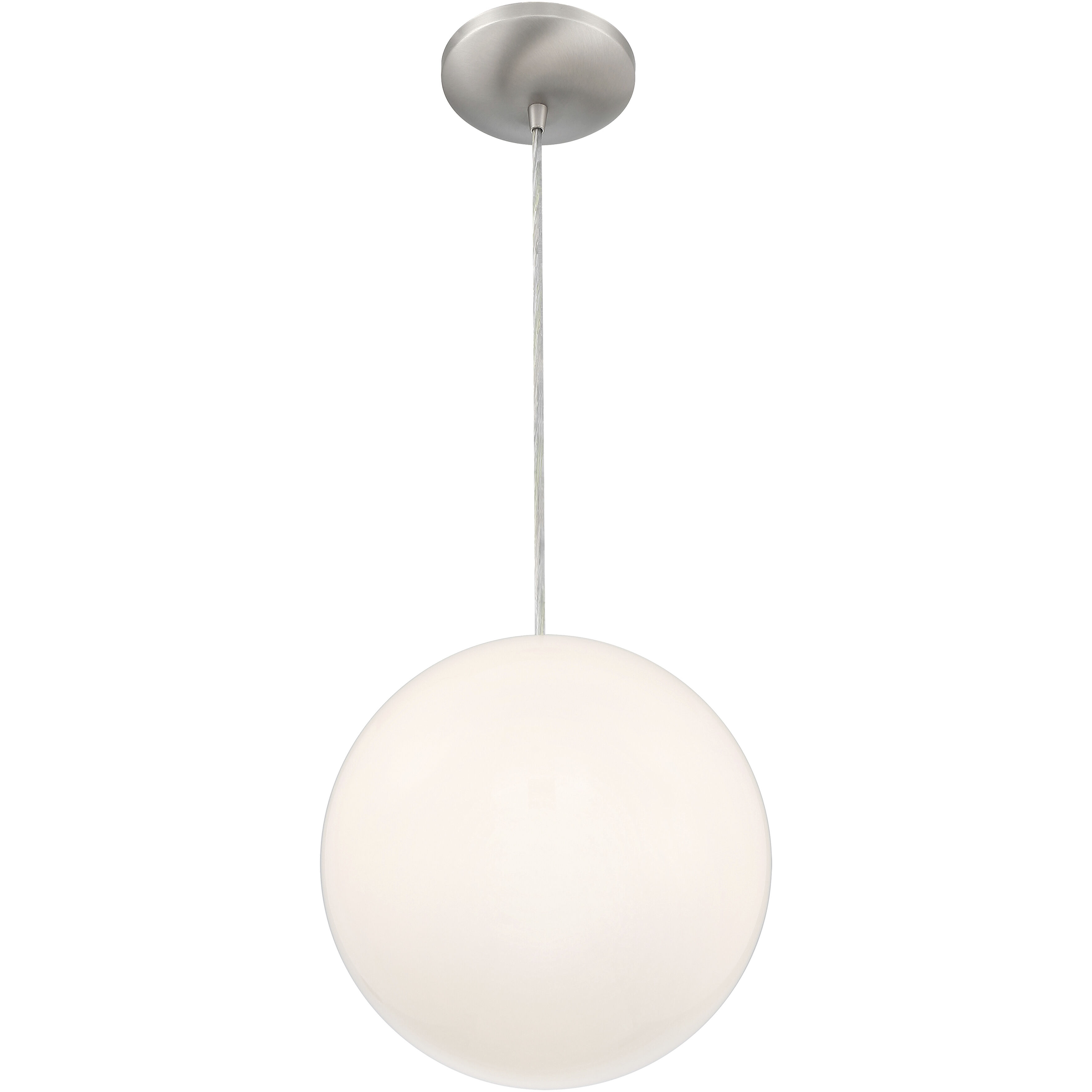Pearl 10 inch Brushed Steel Pendant Ceiling Light