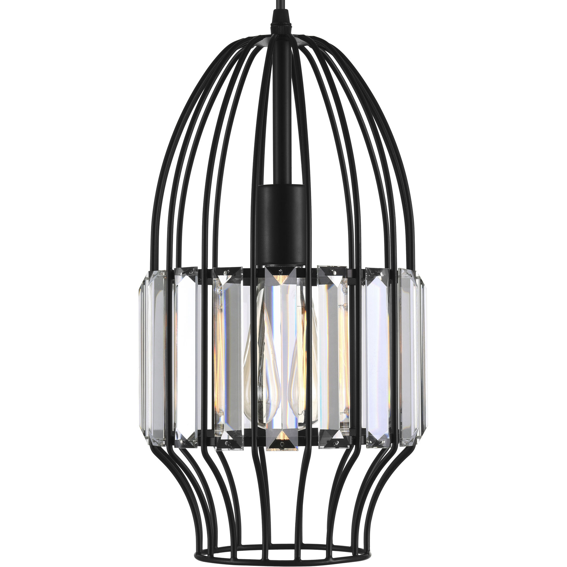 Alethia 1 Light 7 inch Black Down Mini Pendant Ceiling Light