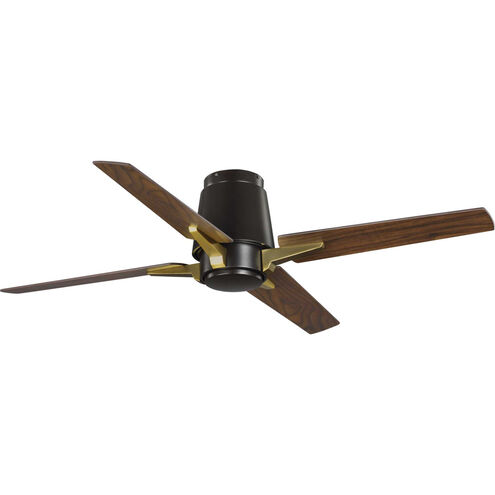 Lindale 52 inch Architectural Bronze with Distressed Walnut Blades Ceiling Fan